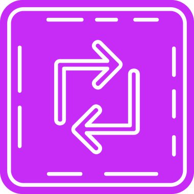 Yön ok simgesinin vektör illüstrasyonu