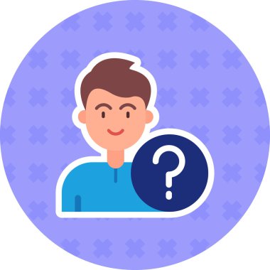 Soru işareti. Web simgesi vektör illüstrasyonu