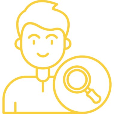 erkek avatar simgesi vektör illüstrasyonu