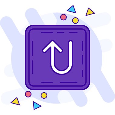 yön ok simgesi, özet illüstrasyon