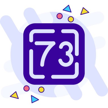 Beyaz arka planda izole edilmiş şanslı yedili ikonu olan çizgi slot makinesi. Renkli taslak konsepti. vektör.