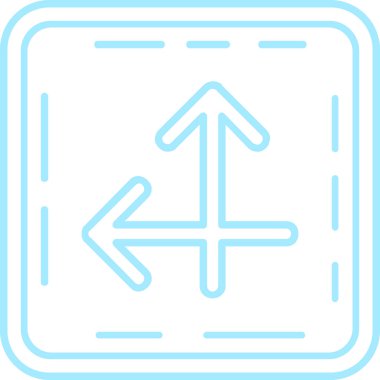 Yön ok ikonu vektör illüstrasyonu