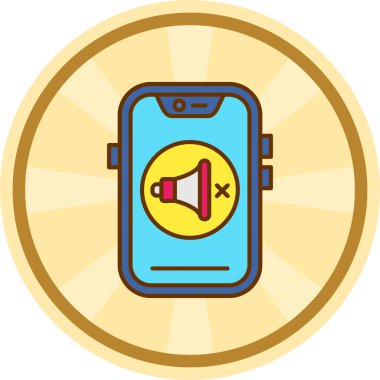 Cep telefonu simgesinin vektör illüstrasyonu