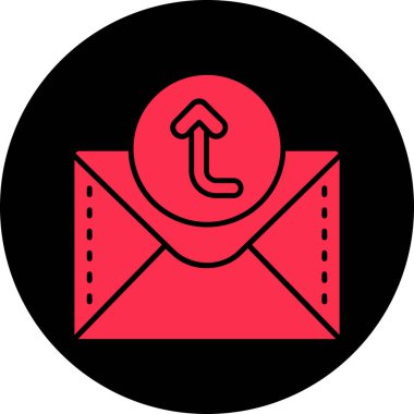 Moda biçimi izole edilmiş arkaplanda e- posta simgesi