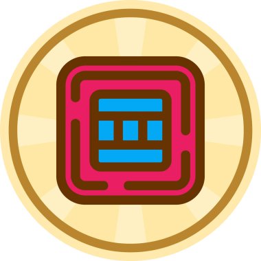 Çip. Web simgesi basit illüstrasyon