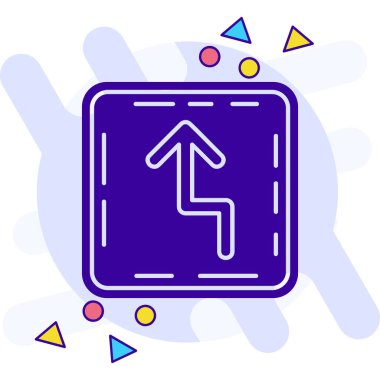 Yol simgesi vektör illüstrasyonu