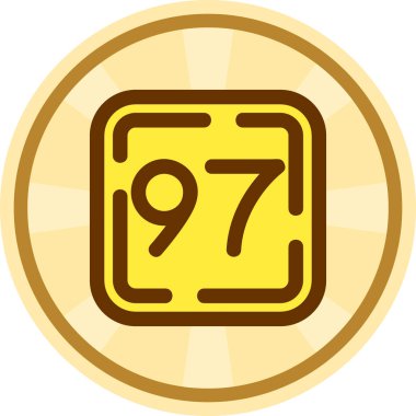 979 kumarhane çipi simgesi, basit vektör illüstrasyonu