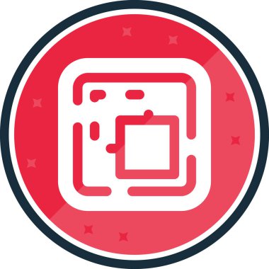 Bir kırmızı yıldız simgesinin vektör illüstrasyonu