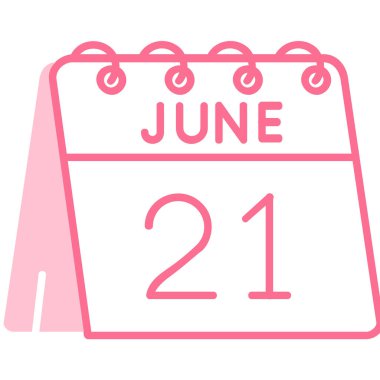 Haziran 22 - günlük takvim - vektör illüstrasyon simgesi