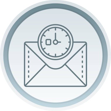 Bir saat simgesinin vektör illüstrasyonu