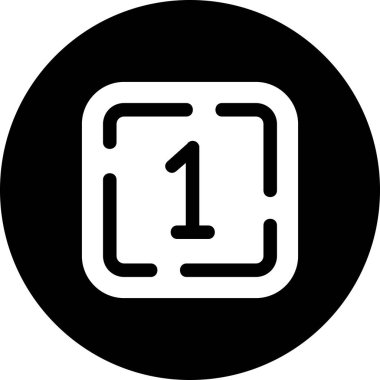 İzole edilmiş siyah beyaz düğme simgesi