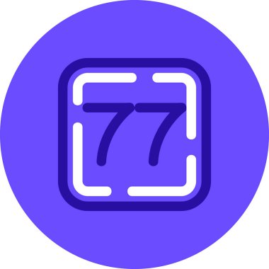 7 numaralı simge, vektör illüstrasyon tasarımı