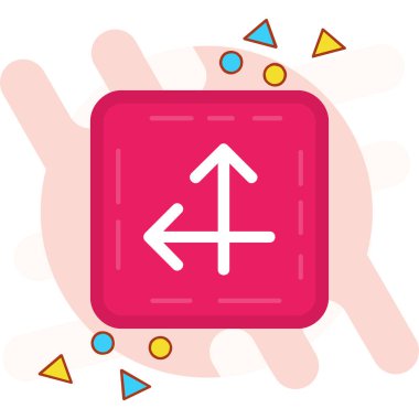 Moda biçimi izole edilmiş arkaplanda yön simgesi