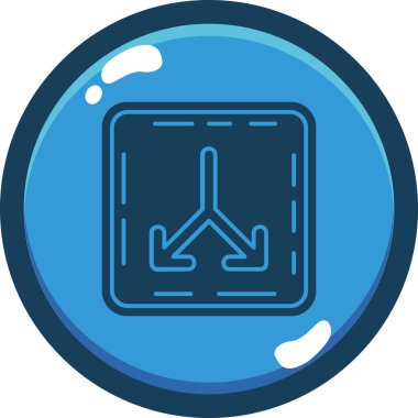 dondurma vektör çizimi, mavi simge biçimi