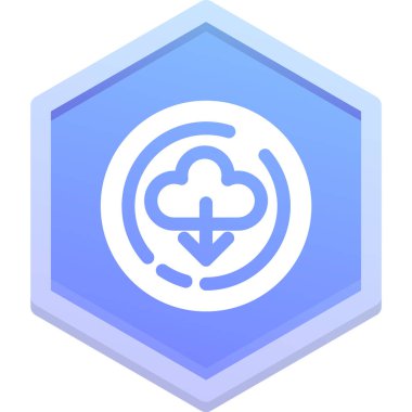 Bulut simgesi vektör illüstrasyonu