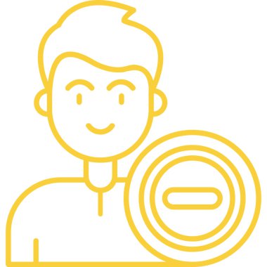 avatar adam düz stilde simge oynuyor