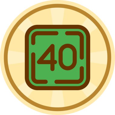 para% 4 madeni para rengi simgesi.