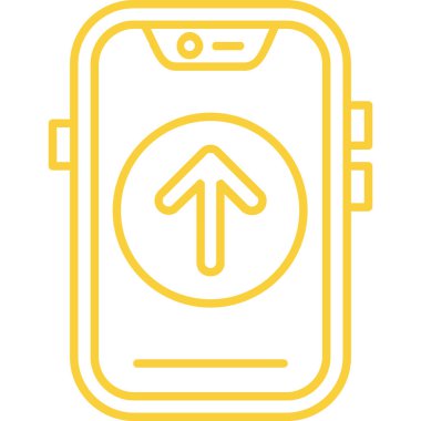 akıllı telefon simgesi. Web için akıllı telefon vektör simgelerinin özet çizimi