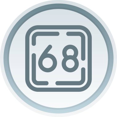 Moda tarzında 6 numaralı simge izole edilmiş arka grup