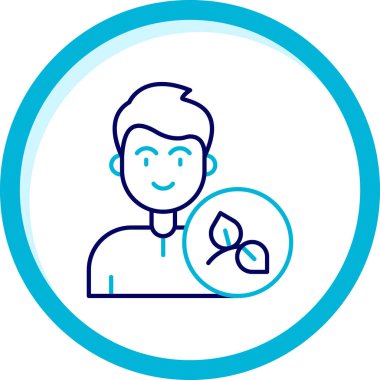 Papyonlu bir adamın vektör çizimi