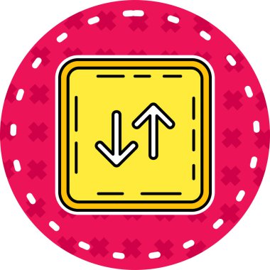 Kumarhane fişi. Basit illüstrasyon