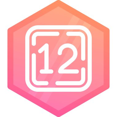 Altıgen simge vektör illüstrasyonu