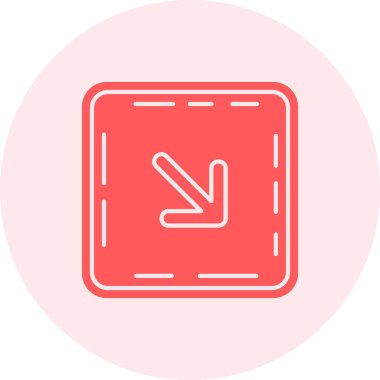 Sol yön ok simgesi, vektör illüstrasyonu