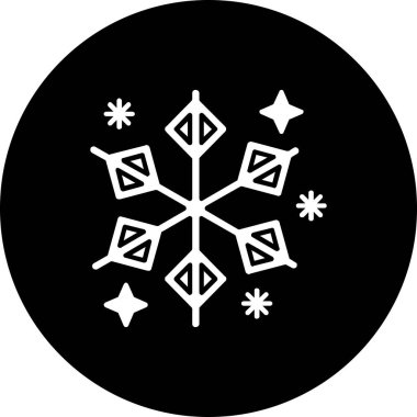 Kar tanesi. Web simgesi basit illüstrasyon