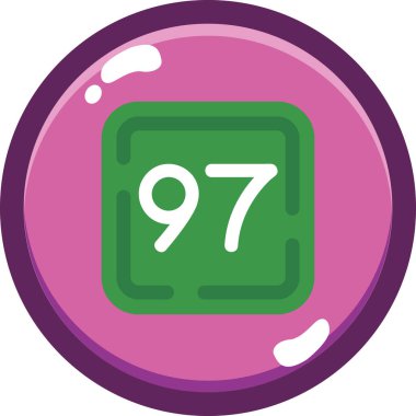 9 numaralı simge, vektör, illüstrasyon