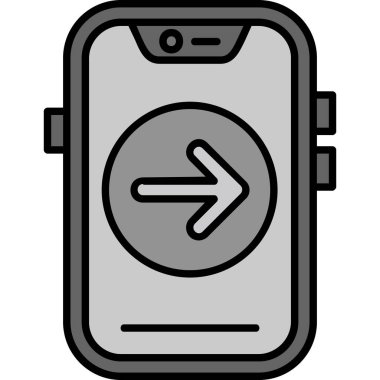 Akıllı telefon. Web simgesi basit illüstrasyon