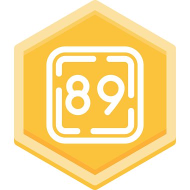 89. yıl dönümü vektör tasarımı