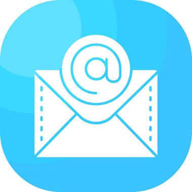 e- posta simgesi. düz dizayn.