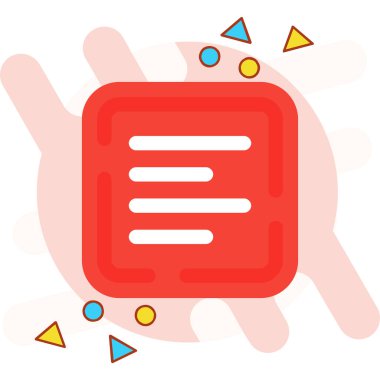 Ağ simgesi. Harf vektör simgelerinin basit çizimi