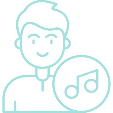 Müzik simgesinin vektör illüstrasyonu