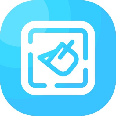 boya fırçası ikonu. Basit tasarım