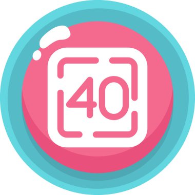 Kırk düğmeli çizgi film vektör resimleme