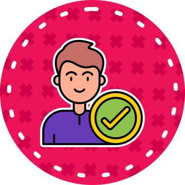 İnsanların vektör illüstrasyonu, insanlar için işaret simgesi, çizgi sanatı