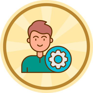 avatar. Web simgesi basit illüstrasyon