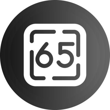 Tek 66 simgesinin vektör illüstrasyonu