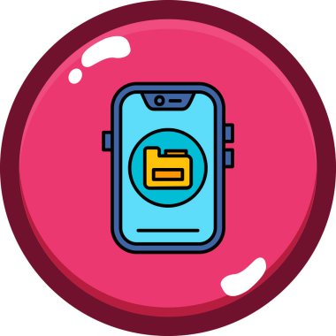 Akıllı telefon simgesi, basit tarzı