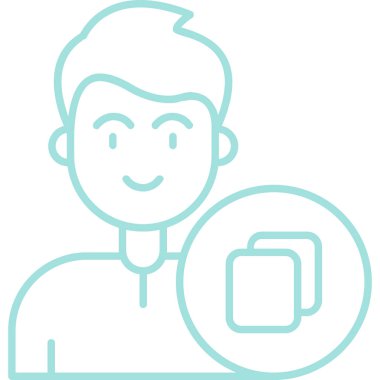 ana hatlarıyla kahve içme ikonu