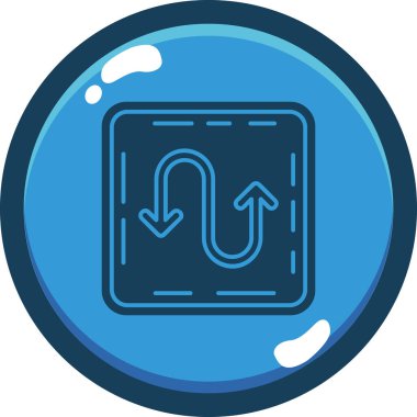 Dosyalanmış özet biçiminde ok yönü simgesi