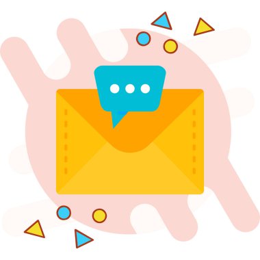 İleti e- posta simgesi düz biçimli