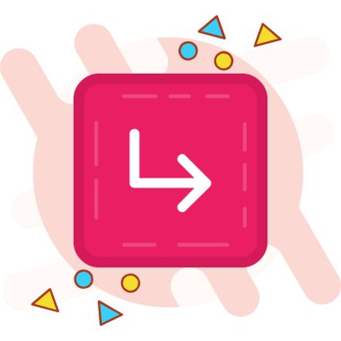 ok simgesi vektör illüstrasyonu