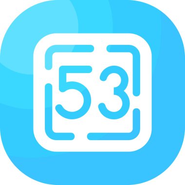 Taslak biçiminde 35. Numara simgesi beyaz arkaplanda izole edildi