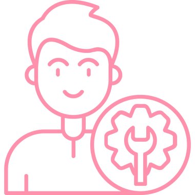 Beyni ve çiçeği olan adam, vektör çizimi