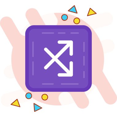 Bir çapraz simgenin vektör illüstrasyonu