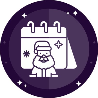 Noel Baba ikonu. vektör illüstrasyonu