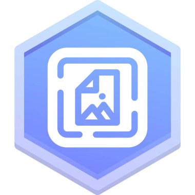 Mavi ve sarı bir ikonun vektör illüstrasyonu