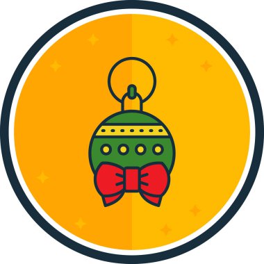 Noel ağacı simgesi, vektör illüstrasyonu